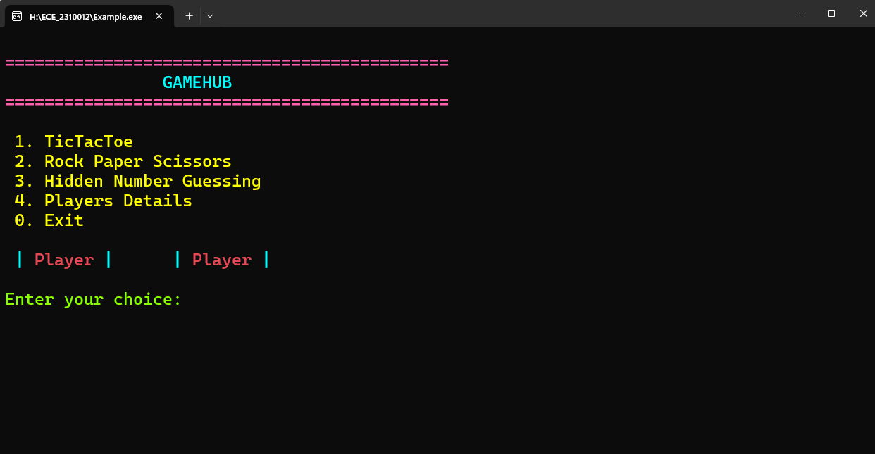 Tic Tac Toe Output 1